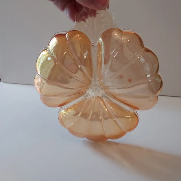 Vintage Jeanette Marigols Carnival Glass 3 Leaf Clover - Picture 8 of 12